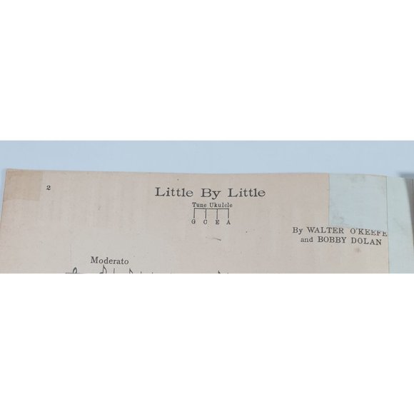 Little By Little 1929 Vintage Sheet Music Ukulele Piano Voice Easy Listening - Picture 2 of 4
